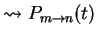 $\displaystyle \leadsto P_{m\to n}(t)$