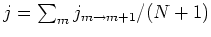 $ j = \sum_m j_{m\to m+1}
/(N+1)$