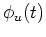 $ \phi _u(t)$