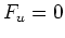 $ F_u=0$