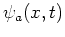$ \psi _a(x,t)$